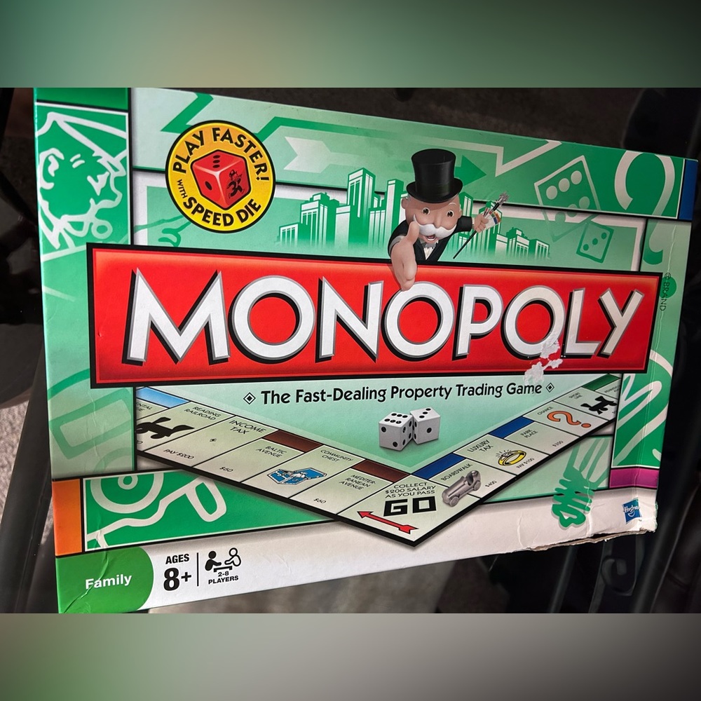 PARKER BROTHERS Hasbro MONOPOLY BOARD GAME #00009 NEW/open box